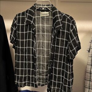 Urban Outfitters Black and White Plaid Blouse